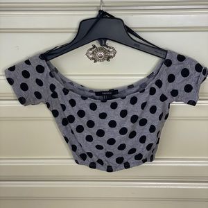 Off the shoulder crop top